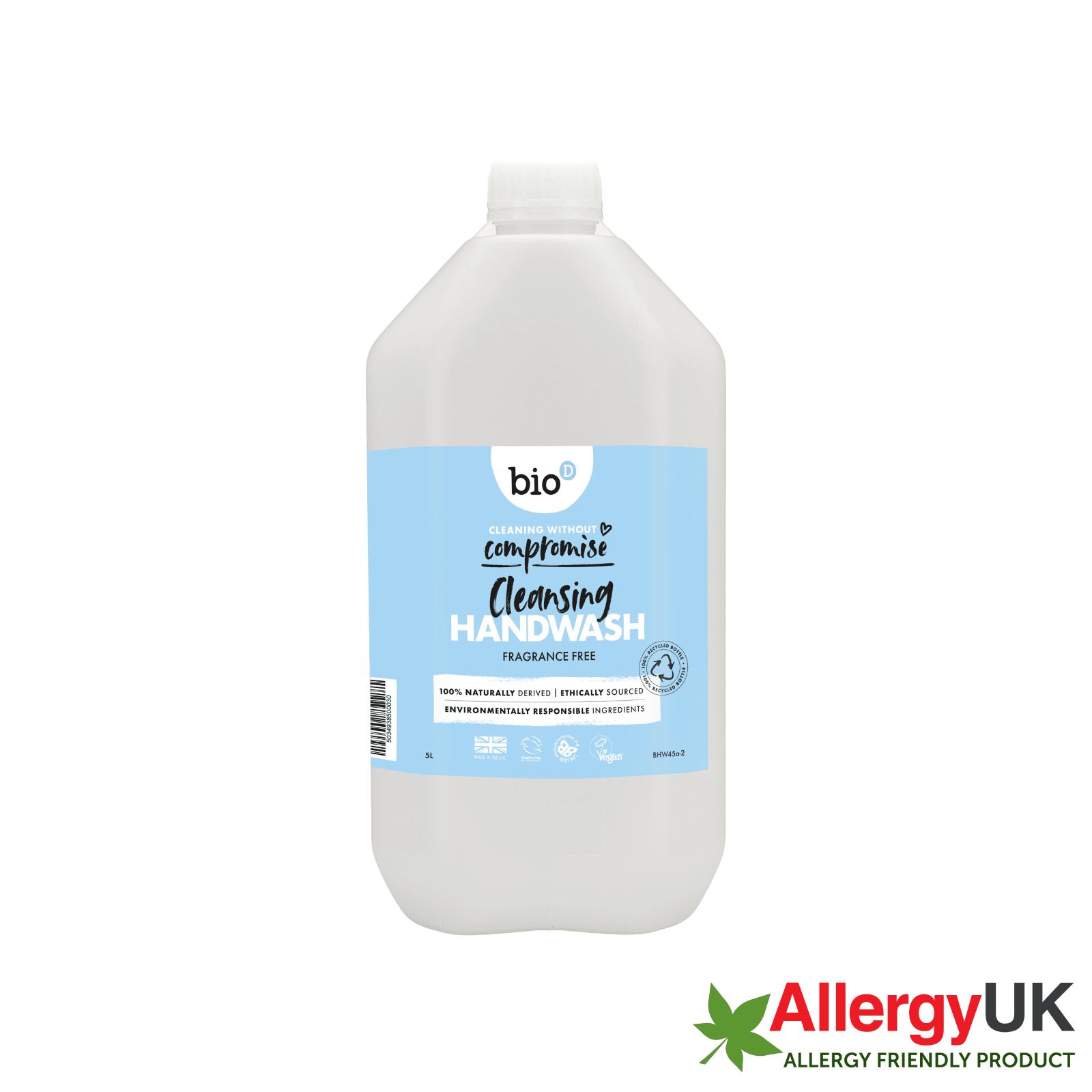 Fragrance Free Cleansing Handwash 5L
