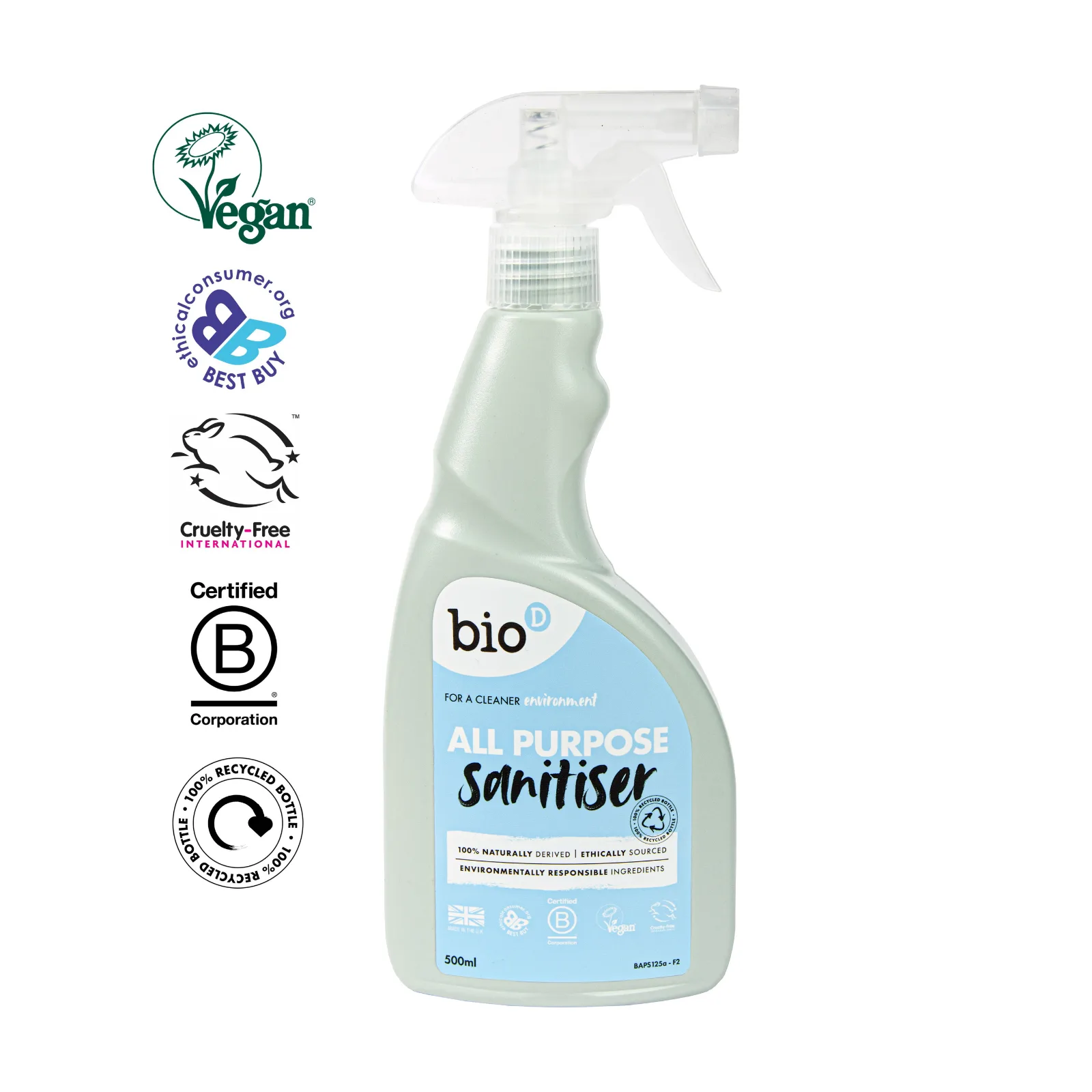 All Purpose Sanitiser Spray 500ml - Image 2