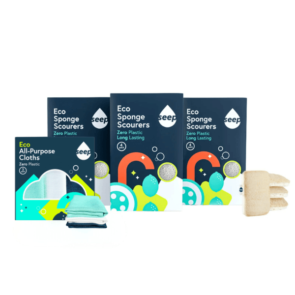 Seep Eco Sponge & Cloth Bundle (1 year supply)