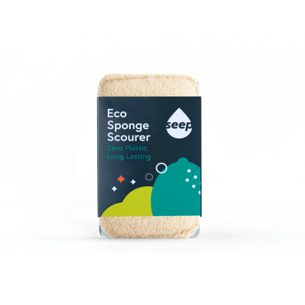 Seep  Compostable Sponge with Loofah Scourer (Single)