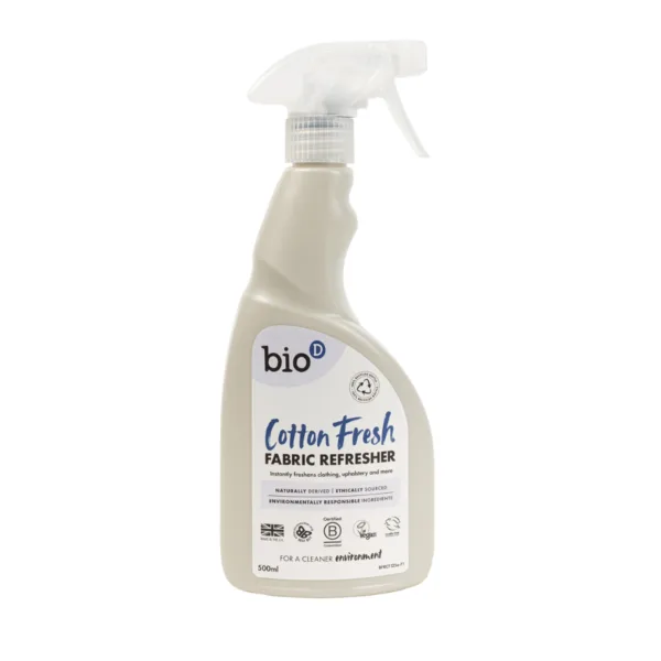 Bio-D Cotton Fresh Fabric Refresher 500ml spray bottle product image on white background